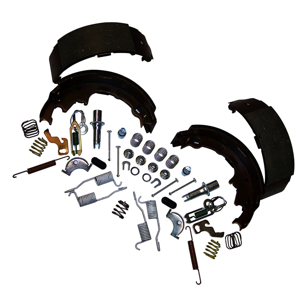 Crown Automotive Jeep Replacement 4723367MK Rear Brake Shoe Service Kit 90-00 Jeep TJ, YJ, XJ, MJ w/ 9" x 2-1/2" Rear Brakes for Select Jeep Cherokee, Jeep Comanche, Jeep TJ, Jeep Wrangler