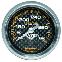 Load image into Gallery viewer, AutoMeter 4731 GAUGE, WATER TEMP, 2 1/16", 140-280?F, MECHANICAL, CARBON FIBER