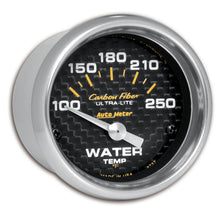 Load image into Gallery viewer, AutoMeter 4737 GAUGE, WATER TEMP, 2 1/16", 100-250?F, ELECTRIC, CARBON FIBER