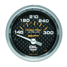 Load image into Gallery viewer, AutoMeter 4748 GAUGE, OIL TEMP, 2 1/16", 140-300?F, ELECTRIC, CARBON FIBER