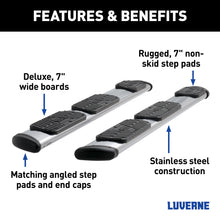 Load image into Gallery viewer, LUVERNE 477101-401733 Regal 7 Polished Stainless 101" Oval W2W Steps, Select Ford F-250, F-350, F-450 - Truck Part Superstore