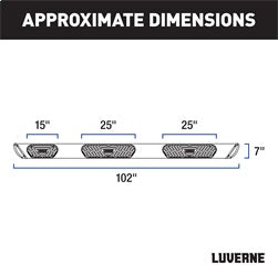 Luverne 477102-401536 LUVERNE 477102-401536 Regal 7 Stainless Steel 102-In Wheel to Wheel Truck Side S for Select Ford F-150 Lightning