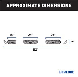 Luverne 477114-401449 LUVERNE 477114-401449 Regal 7 Stainless Steel 114-In Wheel to Wheel Side Steps; for Select Chevrolet Silverado HD, Chevrolet Silverado HD, GMC Sierra HD, GMC Sierra HD