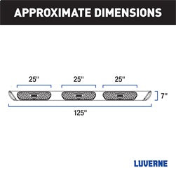 Luverne 477125-401733 LUVERNE 477125-401733 Regal 7 Stainless Steel 125-In Wheel to Wheel Side Steps; for Select Ford F-250 Super Duty, Ford F-350 Super Duty, Ford F-450 Super Duty