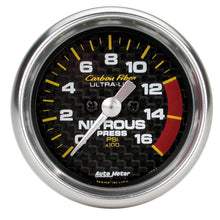Load image into Gallery viewer, AutoMeter 4774 GAUGE, NITROUS PRESSURE, 2 1/16", 1600PSI, DIGITAL STEPPER MOTOR, CARBON FIBER