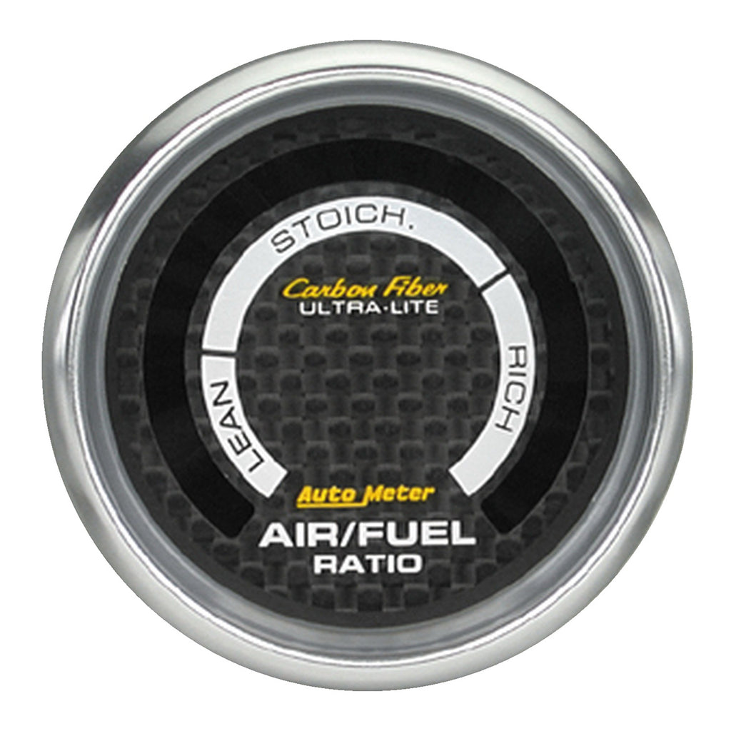 AutoMeter 4775 GAUGE, AIR/FUEL RATIO-NARROWBAND, 2 1/16", LEAN-RICH, LED ARRAY, CARBON FIBER