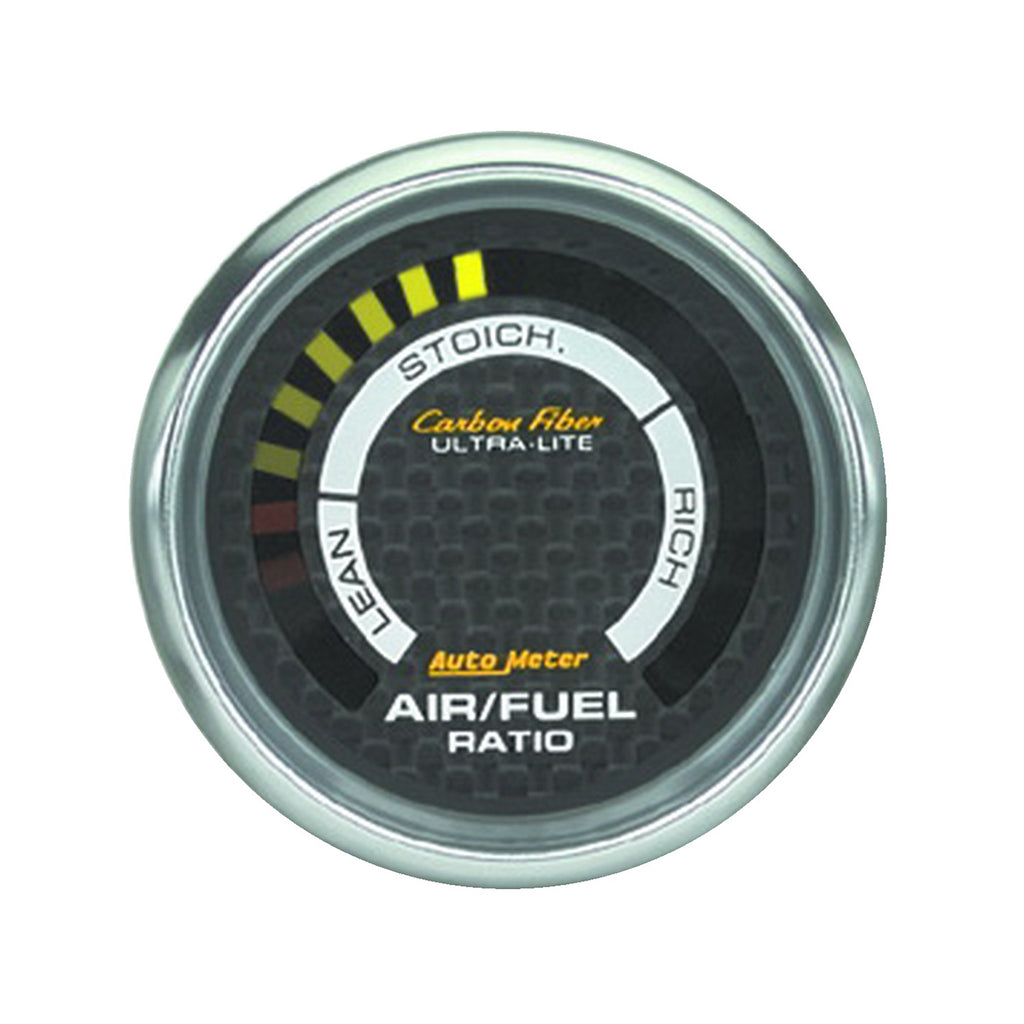 AutoMeter 4775 GAUGE, AIR/FUEL RATIO-NARROWBAND, 2 1/16", LEAN-RICH, LED ARRAY, CARBON FIBER
