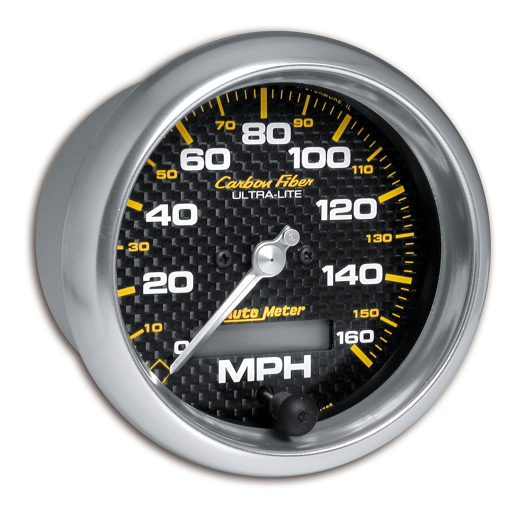 AutoMeter 4789 GAUGE, SPEEDOMETER, 3 3/8", 160MPH, ELEC. PROGRAMMABLE, CARBON FIBER