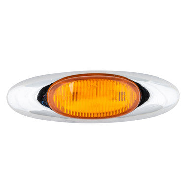 Grote 47953 MicroNova® LED Clearance Marker Lights, Amber, with Chrome Bezel