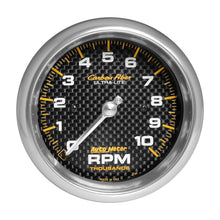 Load image into Gallery viewer, AutoMeter 4798 GAUGE, TACHOMETER, 3 3/8", 10K RPM, IN-DASH, CARBON FIBER