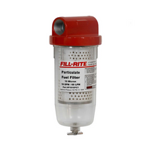 Load image into Gallery viewer, Fill-Rite Company F1810PC1 10-Micron Particulate Fuel Filter, 1"-12 UNF, 18 GPM, Clear Bowl