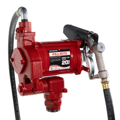 Fill-Rite Company FR700VG Heavy-Duty Fuel Transfer Pump Kit w/Nozzle, 20Gpm, 230V AC