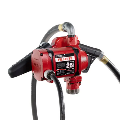 Fill-Rite Company NX25-DDCNB-AA Fuel Transfer Pump Kit w/Nozzle, 25 GPM, 12/24V DC