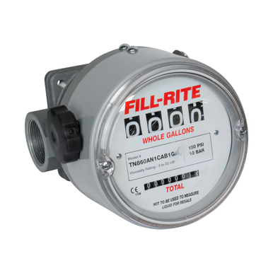 Fill-Rite Company TN860AN1CAB1GAC 6-60 GPM 4-Digit Mechanical Fuel Transfer Meter, Gallons