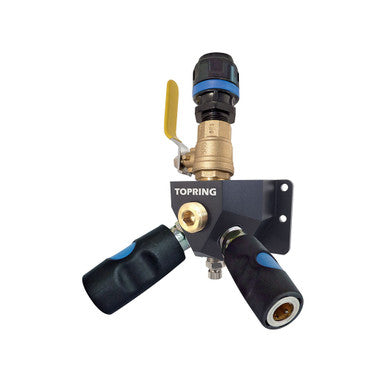 Topring 08.466.05 Aluminum Wall Manifold With 2 1/4 Industrial Quick Couplers for 25 mm S08