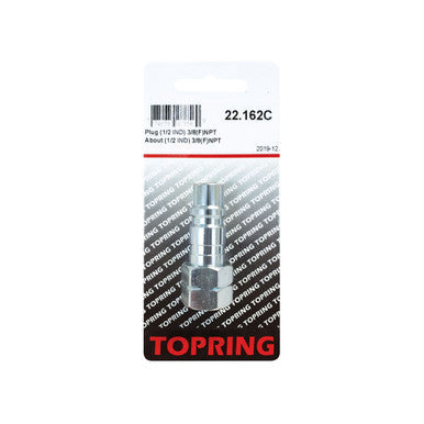 Topring 22.162C 1/2 Industrial Steel Coupler Plug 3/8 (F) NPT