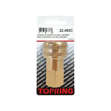 Topring 22.482C 1/2 Industrial Brass Quick Coupler 1/2 (F) NPT