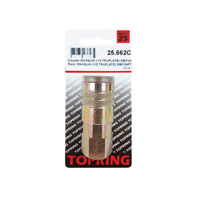 Topring 25.662C 1/2 Truflate Steel Quick Coupler 3/8 (F) NPT