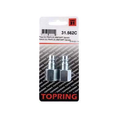 Topring 31.562C Ultraflo 7.8 mm Steel Coupler Plug 3/8 (F) NPT
