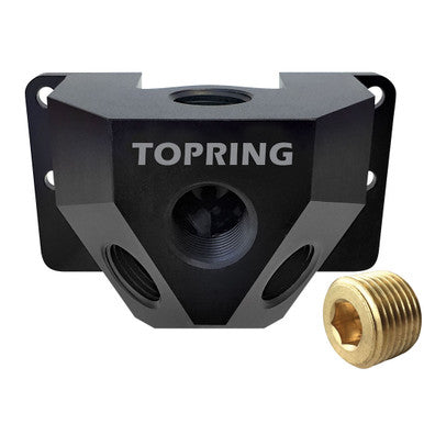 Topring 47.610 2 Port Aluminum Manifold 1/2 (F) NPT With 1/2 (F) NPT Outlet