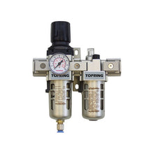 Load image into Gallery viewer, Topring 51.325 5 Micron Filter Regulator 5 to 125 PSI and Lubricator 3/8 (F) NPT S51