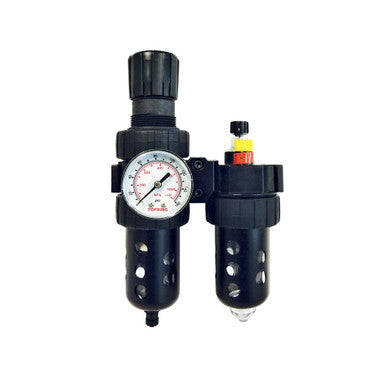 Topring 52.600 40 Micron Filter Regulator 2 to 125 PSI and Lubricator 1/4 (F) NPT S52