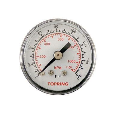 Topring 55.415C 2 In. Steel Dry Vacuum Gauge 0 to 160 PSI