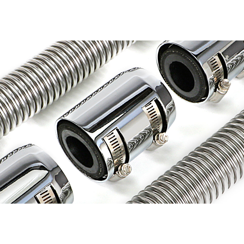 48-In.-Stainless-Steel-Radiator-Hose-Kit-Chromed-Aluminum-Ends