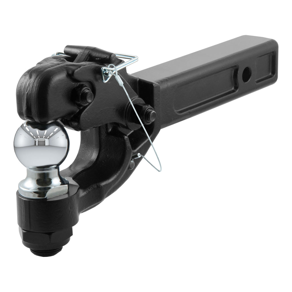 CURT 48007 Receiver-Mount Ball & Pintle Hitch (2" Shank, 2" Ball, 10,000 lbs.)