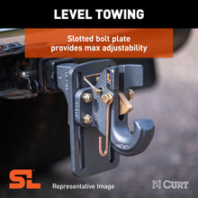 Load image into Gallery viewer, CURT 48011 SecureLatch Adjustable Pintle Mount (2" Shank, 20,000 lbs.)