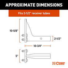 Load image into Gallery viewer, CURT 48016 SecureLatch Adjustable Pintle Mount (2-1/2" Shank, 20,000 lbs.)