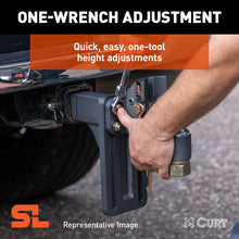 Load image into Gallery viewer, CURT 48016 SecureLatch Adjustable Pintle Mount (2-1/2" Shank, 20,000 lbs.)
