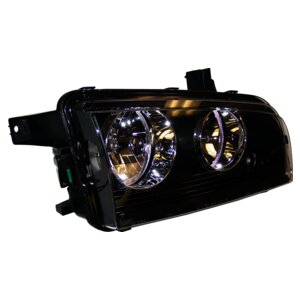 Crown Automotive Jeep Replacement 4806164AJ Right Halogen Headlight for 2008-2010 Dodge LX Charger, Incl. Bulbs & Harness for Select Dodge Charger