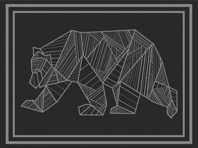 KUMA 480-KM-RVMB-GB-12 Outdoor Mat - Bear - 12' x 9' (Black/Grey)