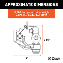 Load image into Gallery viewer, CURT 48180 Ball &amp; Pintle Hitch (1-7/8" Ball, 6,000 lbs. Ball Capacity)