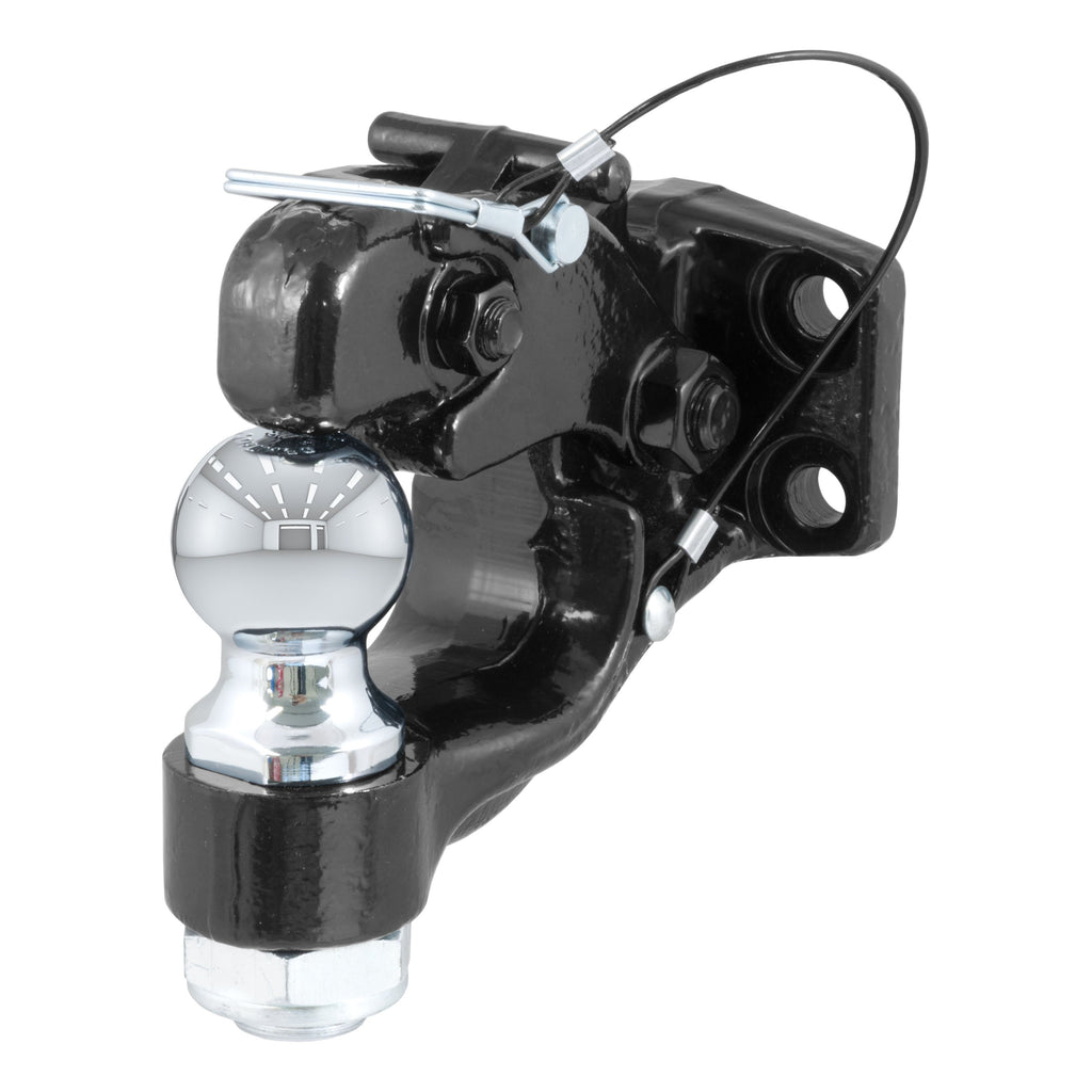 CURT 48190 Ball & Pintle Hitch (2" Ball, 10,000 lbs. Ball Capacity)