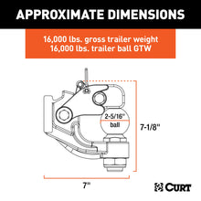 Load image into Gallery viewer, CURT 48200 Ball &amp; Pintle Hitch (2-5/16" Ball, 16,000 lbs. Ball Capacity)