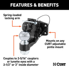Load image into Gallery viewer, CURT 48200 Ball &amp; Pintle Hitch (2-5/16" Ball, 16,000 lbs. Ball Capacity)