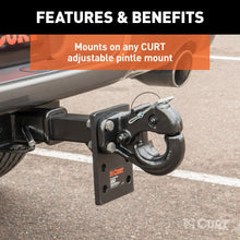 Load image into Gallery viewer, CURT 48205 Pintle Hook (10,000 lbs., 2-1/2" or 3" Lunette Rings)
