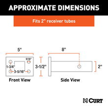 Load image into Gallery viewer, CURT 48327 Pintle Mount (2" Shank, 20,000 lbs., 8" Long)