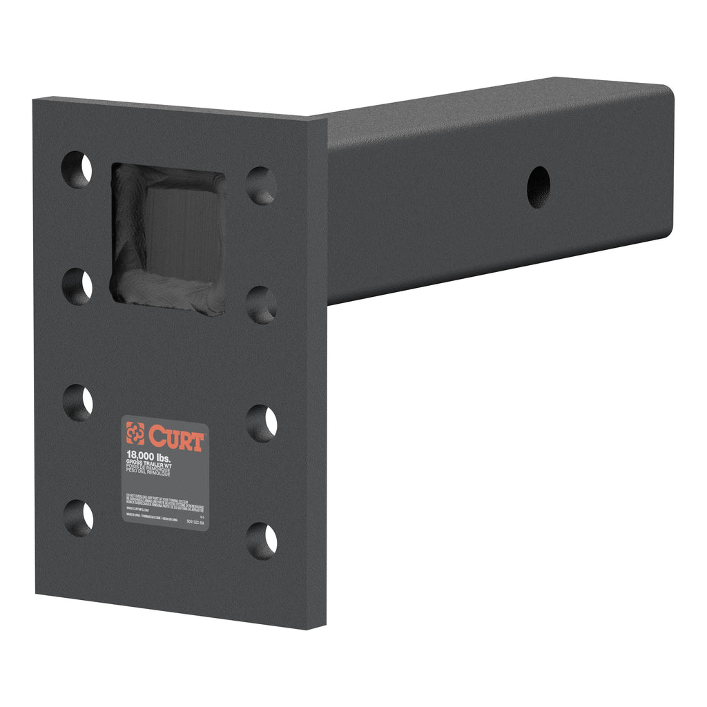 CURT 48329 Adjustable Pintle Mount (2-1/2" Shank, 18,000 lbs., 7" High, 8" Long)