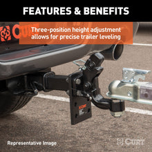 Load image into Gallery viewer, CURT 48329 Adjustable Pintle Mount (2-1/2" Shank, 18,000 lbs., 7" High, 8" Long)