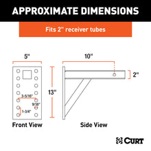 Load image into Gallery viewer, CURT 48341 Adjustable Pintle Mount (2" Shank, 10,000 lbs., 13" High, 10" Long)