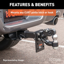 Load image into Gallery viewer, CURT 48341 Adjustable Pintle Mount (2" Shank, 10,000 lbs., 13" High, 10" Long)