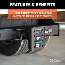 Load image into Gallery viewer, CURT 48343 Adjustable Pintle Mount (2" Shank, 17,000 lbs., 7-1/4" High, 6" Long)