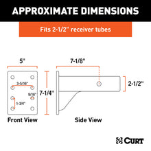 Load image into Gallery viewer, CURT 48348 Adjustable Pintle Mount (2-1/2" Shank, 20,000 lbs., 7-1/4" High, 10-3/4" Long)