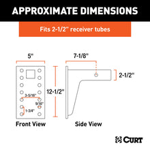 Load image into Gallery viewer, CURT 48349 Adjustable Pintle Mount (2-1/2" Shank, 20,000 lbs., 12-1/2" High, 10-3/4" Long)
