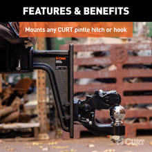 Load image into Gallery viewer, CURT 48349 Adjustable Pintle Mount (2-1/2" Shank, 20,000 lbs., 12-1/2" High, 10-3/4" Long)