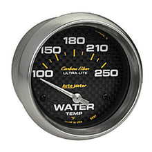Load image into Gallery viewer, AutoMeter 4837 GAUGE, WATER TEMP, 2 5/8", 100-250?F, ELECTRIC, CARBON FIBER