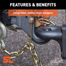 Load image into Gallery viewer, CURT 48405 SecureLatch Receiver-Mount Pintle Hook (2" Shank, 14K, 2-1/2" or 3" Lunette)